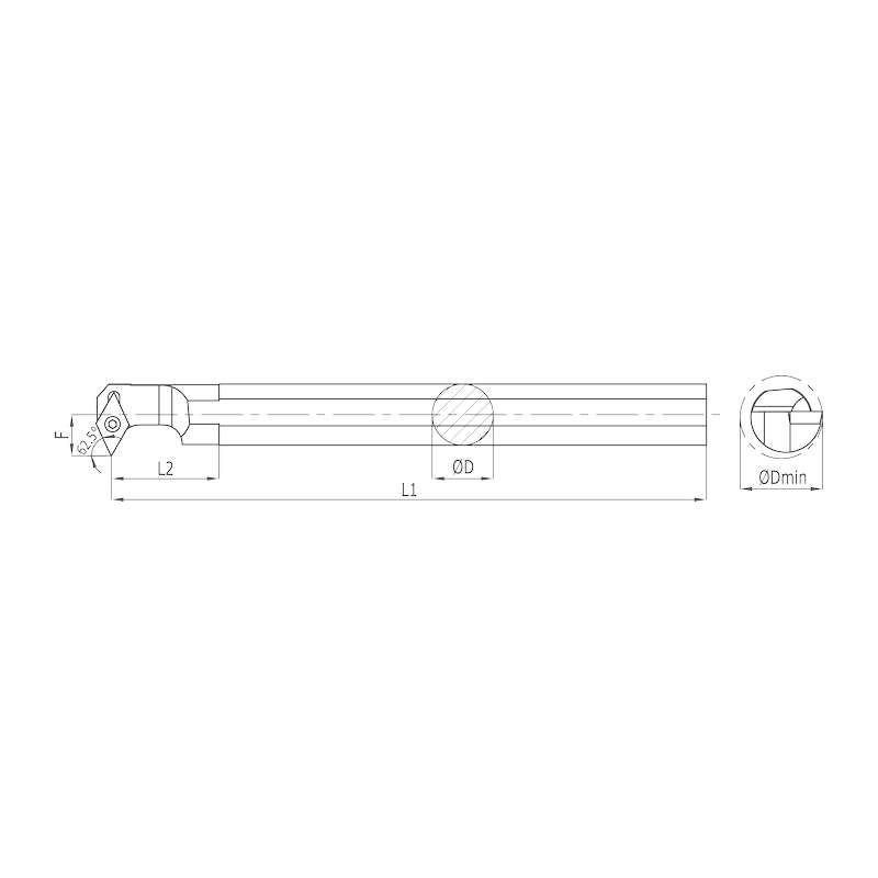 Heikenei Sd-cl Dcmt 0702/11T3 Sol İç Çap Tornalama Kateri